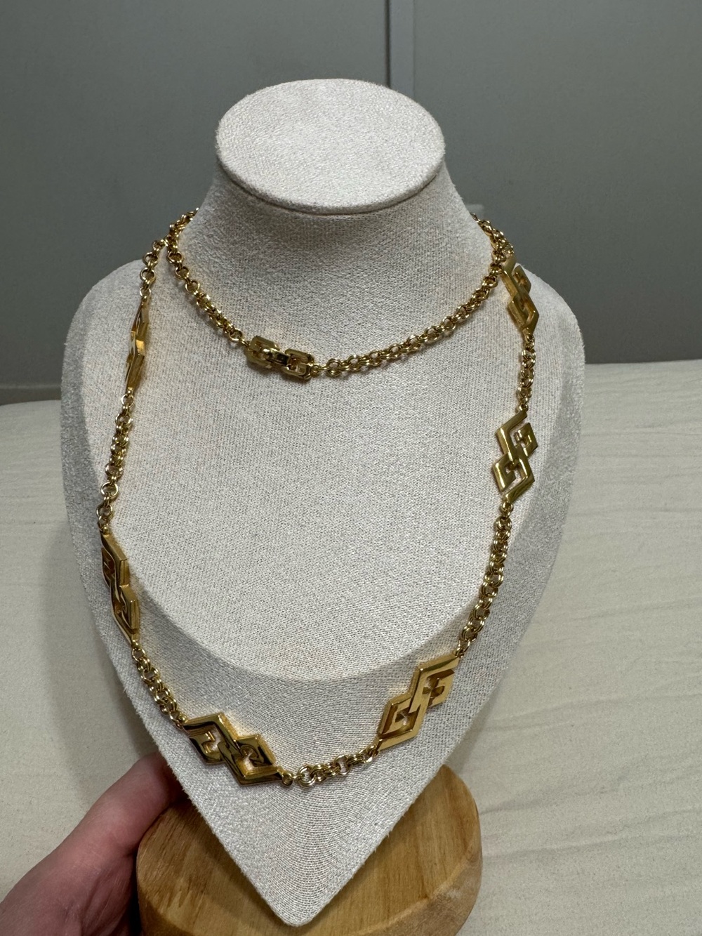 Givenchy Vintage Geometric Link Necklace